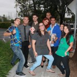 Like True Members Of An Aubtourage... They Made Shirts In Support Of Their Superstar