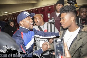 floyd mayweather travis barker lil caine the artist blink 182 charity basketball celebrity tyrin turner garry sun prophecy sunofhollywood 13