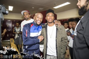 floyd mayweather travis barker lil caine the artist blink 182 charity basketball celebrity tyrin turner garry sun prophecy sunofhollywood 20